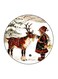 Raindeer Printed Fridge Magnet Multicolour 5.5 x 5.5cm
