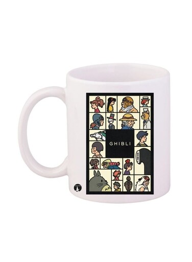Studio Ghibli Printed Mug White/Black 12ounce