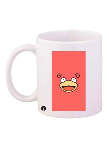 Pokemon Video Game Printed Mug White/Pink/Beige