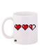 Hearts Design Mug White/Black/Red