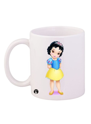 Snow White Printed Mug White/Blue/Yellow