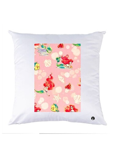Printed Pillow Polyester White 30x30cm