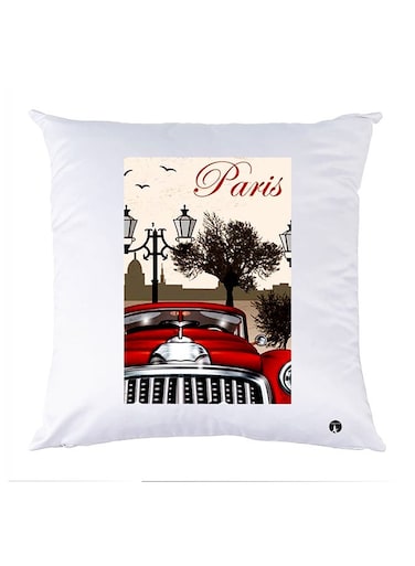 Printed Pillow polyester White 30x30cm