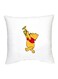 Winnie The Pooh Character Printed Decorative Pillow White/Yellow/Red 16x16inch