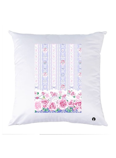 Printed Pillow Case Polyester White 30x30cm