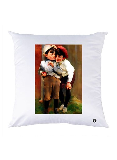 Printed Pillow Case polyester White 30x30cm
