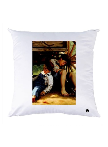 Printed Pillow polyester White 30x30cm