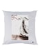 Girl Printed Throw Pillow White/Black/Pink 30x30cm