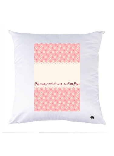 Printed Pillow Case Polyester White 30x30cm