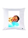 Girl Printed Throw Pillow White/Blue/Orange 30x30cm