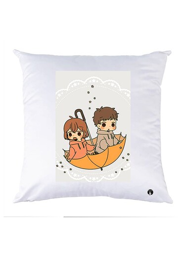 Printed Pillow Case polyester White 30x30cm