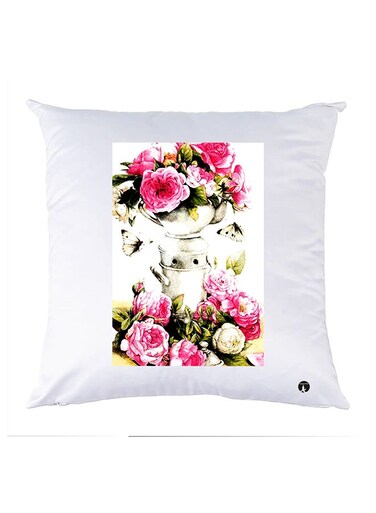 Printed Pillow Case polyester White 30x30cm