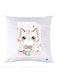 Printed Pillow Polyester White 30x30cm