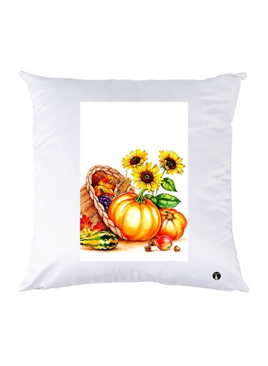 Printed Pillow Case polyester White 30x30cm