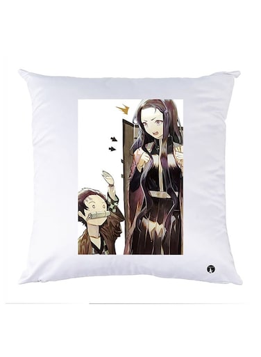 Printed Pillow Case polyester White 30x30cm