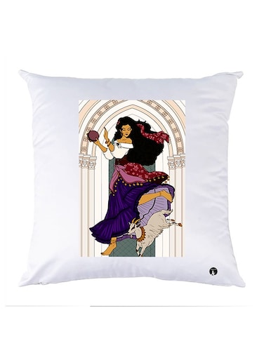 Printed Pillow Case polyester White 30x30cm