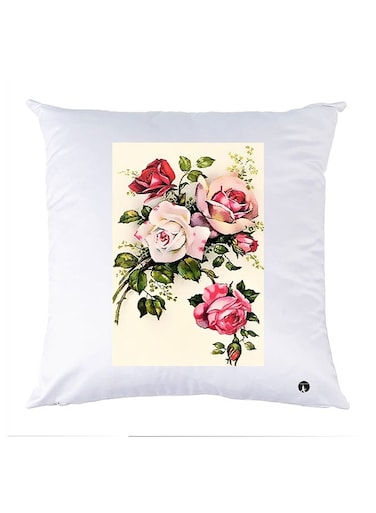 Printed Pillow Case polyester White 30x30cm