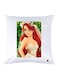 Cartoon Printed Throw Pillow White/Red/Beige 30x30cm