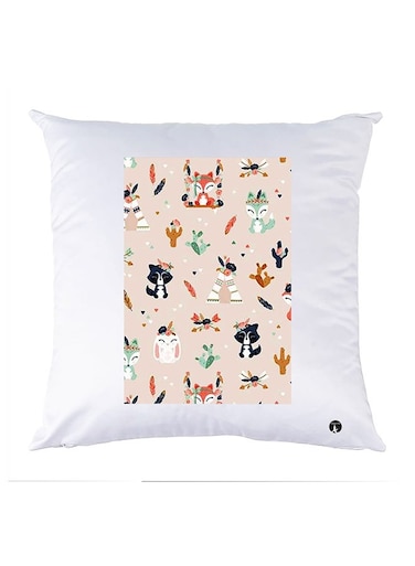 Printed Pillow Case polyester White 30x30cm