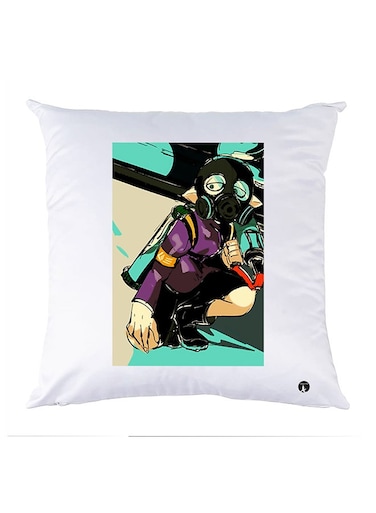 Printed Pillow Case polyester White 30x30cm