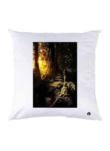 Printed Pillow Case polyester White 30x30cm