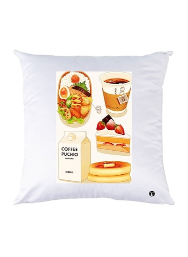 Printed Pillow polyester White 30x30cm