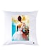 Girl Printed Throw Pillow White/Pink/Blue 30x30cm