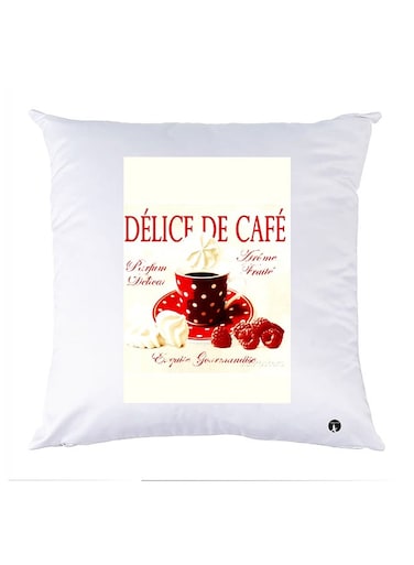 Printed Pillow Case polyester White 30x30cm