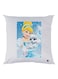 Girl Printed Throw Pillow White/Blue/Yellow 30x30cm