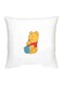 Winnie The Pooh Character Printed Decorative Pillow White/Yellow/Red 16x16inch
