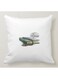 Ramadan Kareem Printed Decorative Pillow White/Blue/Brown 40x40cm
