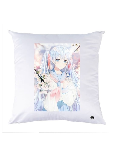 Printed Pillow Case polyester White 30x30cm