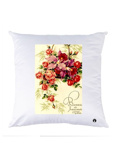 Printed Pillow Case polyester White 30x30cm