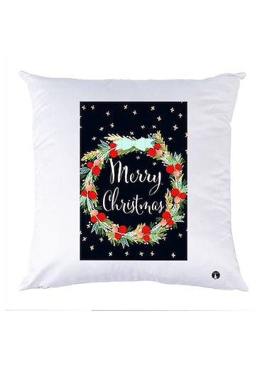 Printed Pillow Case Polyester White 30x30cm