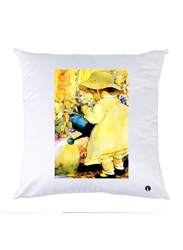 Printed Pillow polyester White 30x30cm