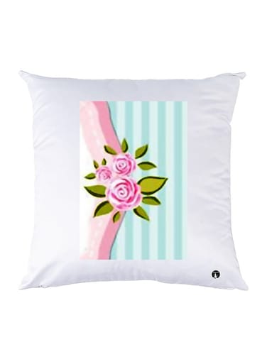 Printed Pillow Polyester White 30x30cm
