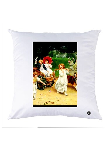 Printed Pillow Case polyester White 30x30cm