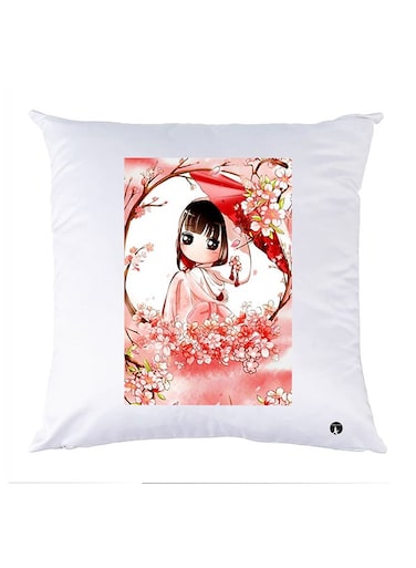 Printed Pillow Case polyester White 30x30cm