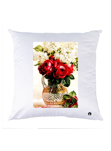 Printed Pillow Case polyester White 30x30cm