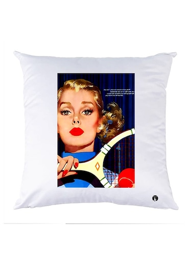 Printed Pillow Case polyester White 30x30cm