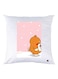 Cartoon Animal Printed Decorative Throw Pillow White/Pink/Orange 30x30cm