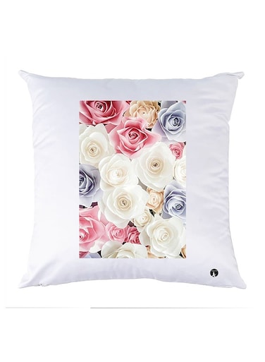 Printed Pillow Case polyester White 30x30cm