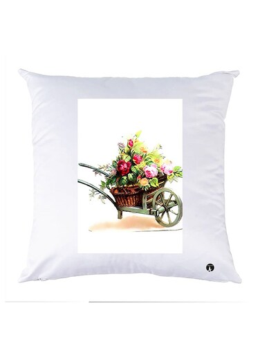 Printed Pillow Case polyester White 30x30cm
