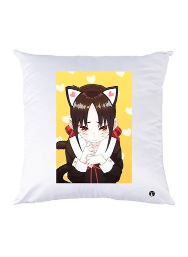 Printed Pillow Case polyester White 30x30cm