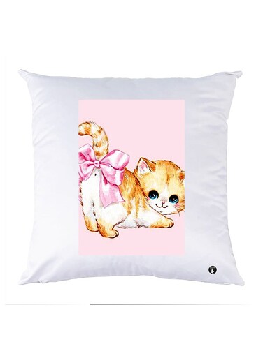 Printed Pillow Case polyester White 30x30cm