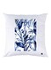 Printed Throw Pillow White/Blue 30x30cm