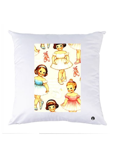 Printed Pillow polyester White 30x30cm