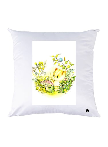 Printed Pillow polyester White 30x30cm