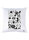 Mickey Mouse Printed Throw Pillow White/Black 30x30cm