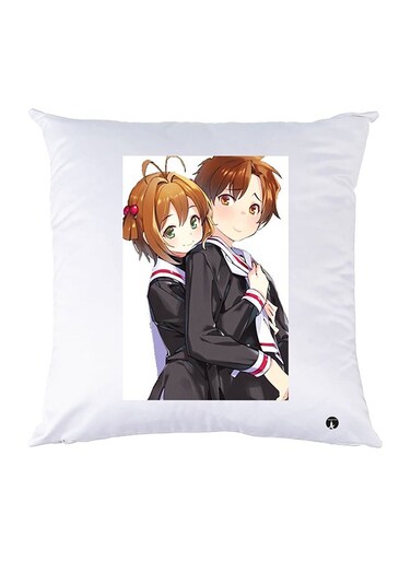 Printed Pillow Polyester White 30x30cm